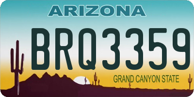 AZ license plate BRQ3359
