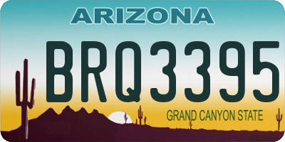 AZ license plate BRQ3395