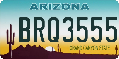 AZ license plate BRQ3555