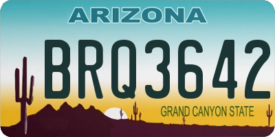 AZ license plate BRQ3642