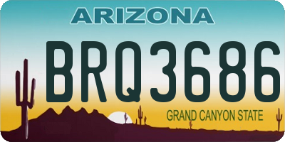 AZ license plate BRQ3686