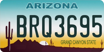 AZ license plate BRQ3695