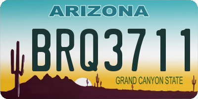 AZ license plate BRQ3711