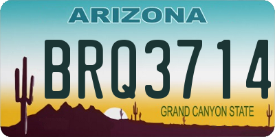 AZ license plate BRQ3714