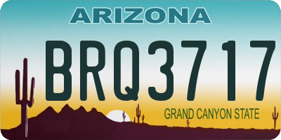 AZ license plate BRQ3717