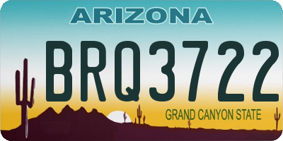 AZ license plate BRQ3722