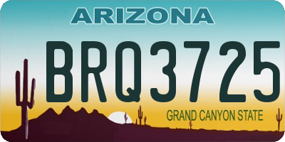AZ license plate BRQ3725