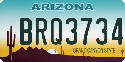 AZ license plate BRQ3734