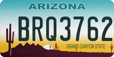 AZ license plate BRQ3762
