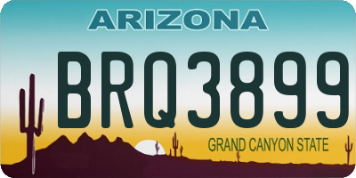 AZ license plate BRQ3899