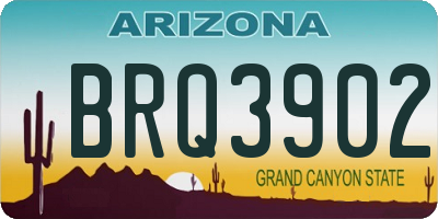 AZ license plate BRQ3902