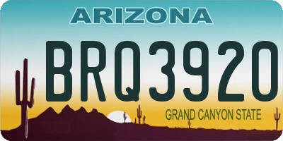 AZ license plate BRQ3920