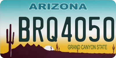 AZ license plate BRQ4050