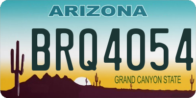 AZ license plate BRQ4054