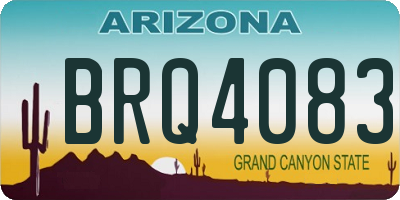 AZ license plate BRQ4083