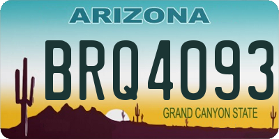 AZ license plate BRQ4093