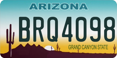 AZ license plate BRQ4098