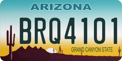 AZ license plate BRQ4101