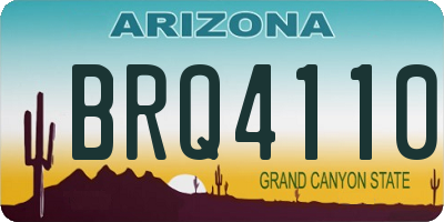 AZ license plate BRQ4110
