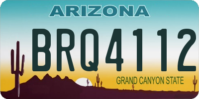 AZ license plate BRQ4112