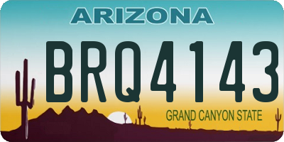 AZ license plate BRQ4143