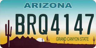 AZ license plate BRQ4147