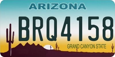 AZ license plate BRQ4158