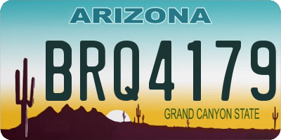 AZ license plate BRQ4179
