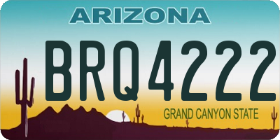 AZ license plate BRQ4222