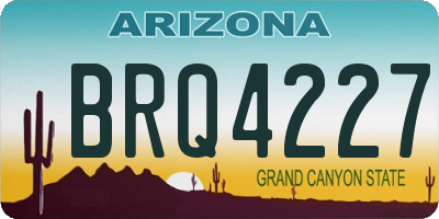 AZ license plate BRQ4227