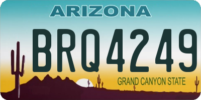 AZ license plate BRQ4249
