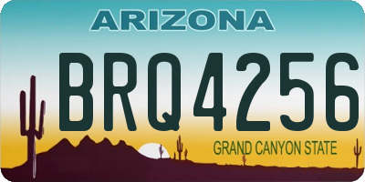 AZ license plate BRQ4256