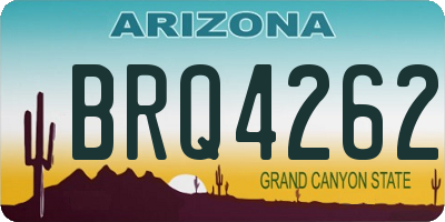 AZ license plate BRQ4262