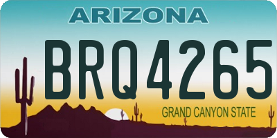 AZ license plate BRQ4265