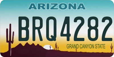 AZ license plate BRQ4282