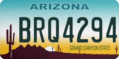 AZ license plate BRQ4294