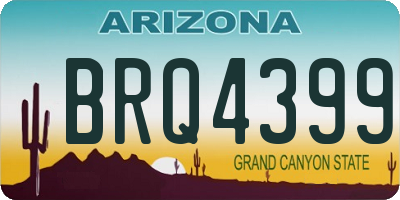 AZ license plate BRQ4399
