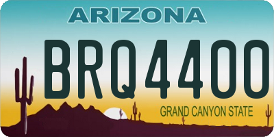 AZ license plate BRQ4400