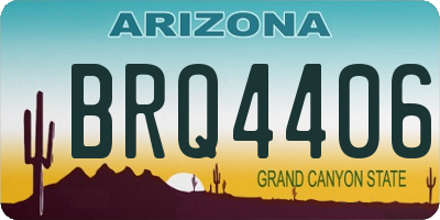 AZ license plate BRQ4406