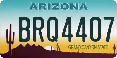 AZ license plate BRQ4407