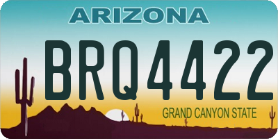 AZ license plate BRQ4422
