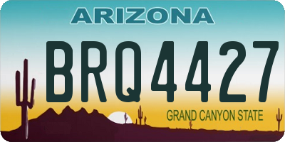 AZ license plate BRQ4427