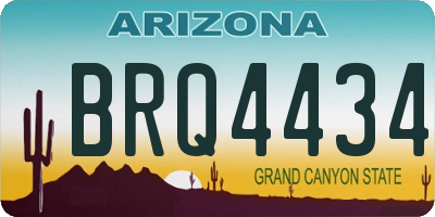 AZ license plate BRQ4434
