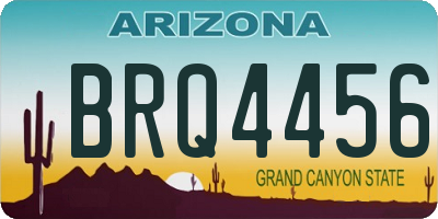 AZ license plate BRQ4456