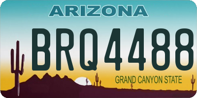 AZ license plate BRQ4488