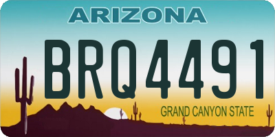 AZ license plate BRQ4491