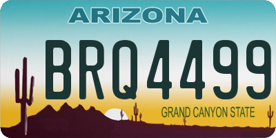 AZ license plate BRQ4499