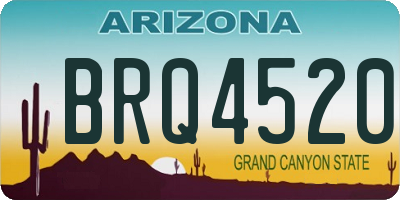 AZ license plate BRQ4520