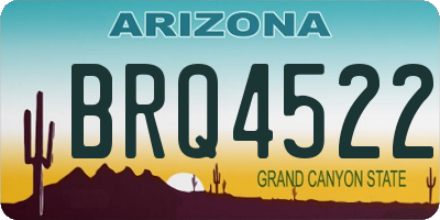AZ license plate BRQ4522