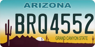 AZ license plate BRQ4552